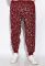 Штани спорт 122P086 (бордовий/білий)