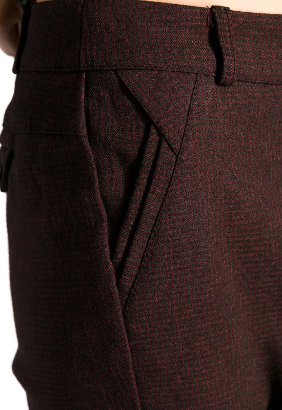 Штани жіночі 119P816 (бордовий/чорний)