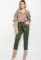 Брюки женские на поясе укороченные 64PD342 (зеленый)
