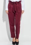 Брюки женские с карманами со сборкой на талии 64PD344-2 (вишневый)