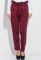 Штани жіночі з кишенями зі складанням на талії 64PD344-2 (вишневий)