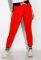 Брюки женские спортивные 120PAZN013 (красный/черный)