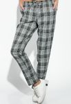 Брюки женские стильные в клетку 64PD2231-6 (серый/клетка)