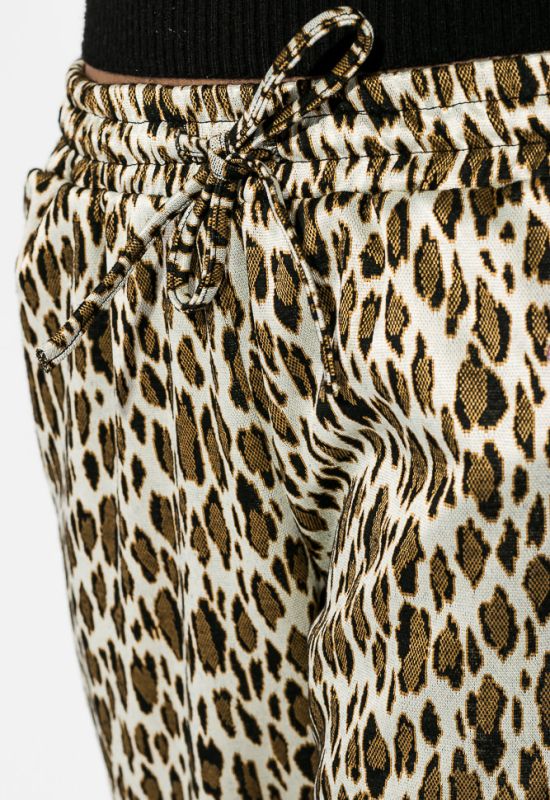 Штани жіночі стильні тигрові 64PD2231-3 (тигровий/золотий)