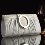 Клатч із лакованої тканини жорсткої форми C0020 (білий)