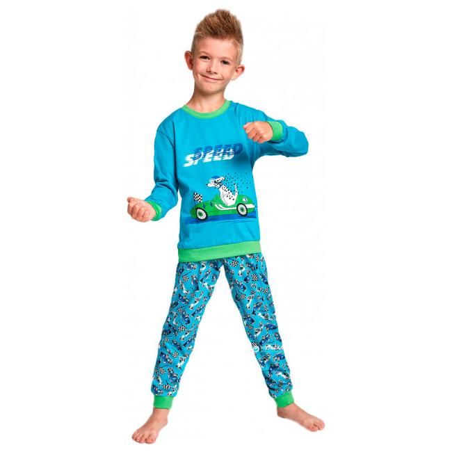 593-18 Пижама для мальчиков 75 Speed (бирюзовый/зеленый)