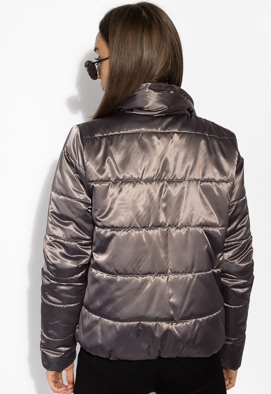 Жіноча демісезонна куртка 120PST021 (сірий/фіолетовий)