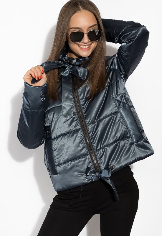 Жіноча демісезонна куртка 120PST021 (темно-синій)
