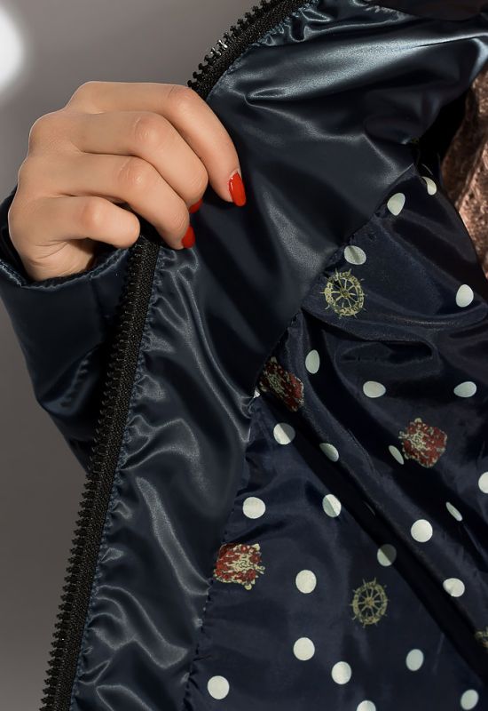 Демисезонная женская куртка 120PST021 (темно-синий)