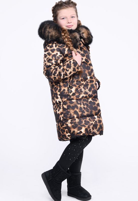 Детская зимняя куртка DT-8260-6 (леопардовый)