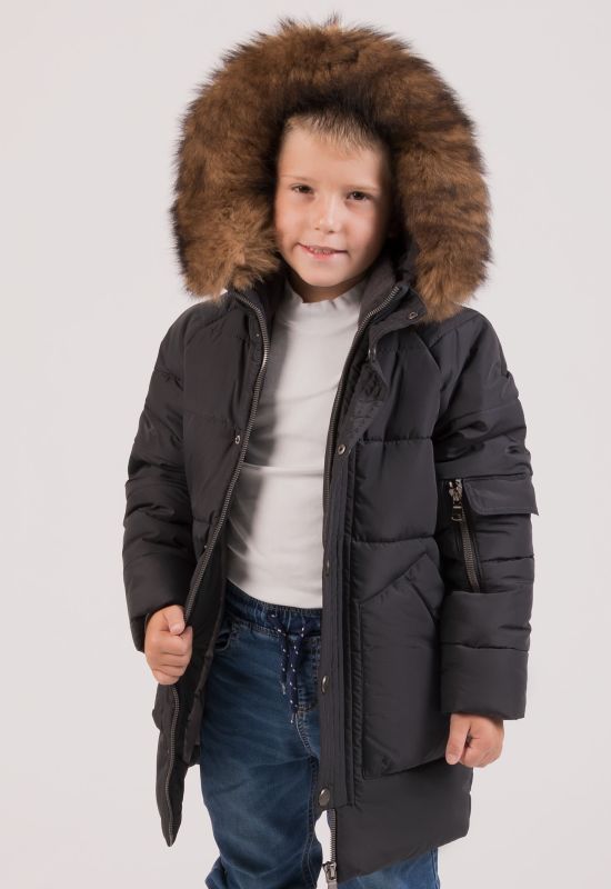 Детская зимняя куртка DT-8279-29 (графитовый)
