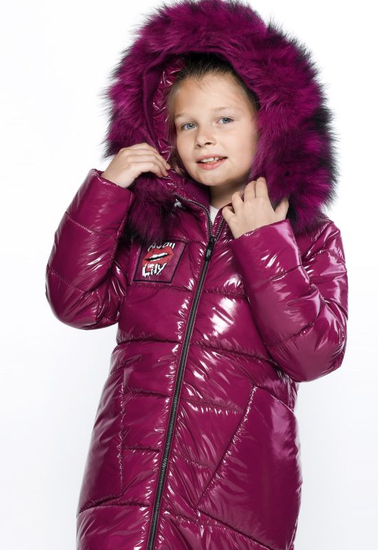 Дитяча зимова куртка DT-8284-9 (малиновий)