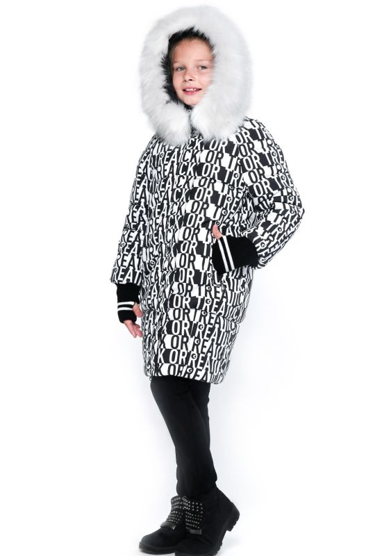 Дитяча зимова куртка DT-8291-5 (білий/чорний)