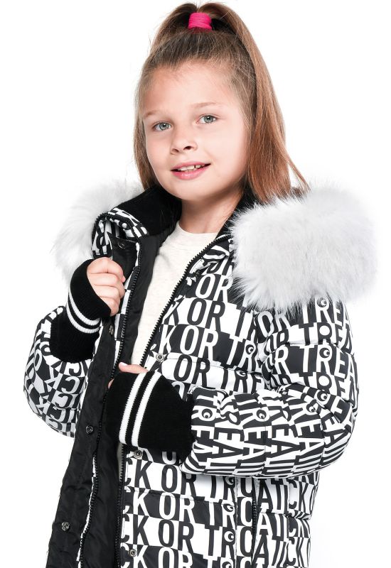 Дитяча зимова куртка DT-8291-5 (білий/чорний)