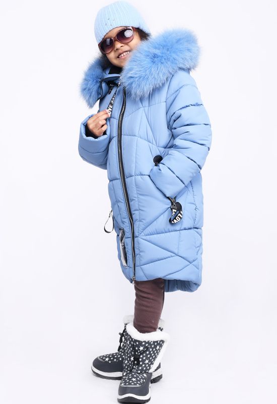 Дитяча зимова куртка DT-8293-35 (джинсовий)