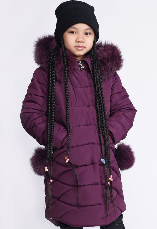 Детская зимняя куртка DT-8294-19 (баклажановый)