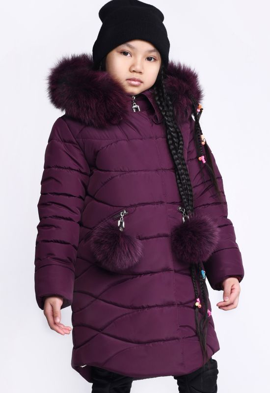 Детская зимняя куртка DT-8294-19 (баклажановый)