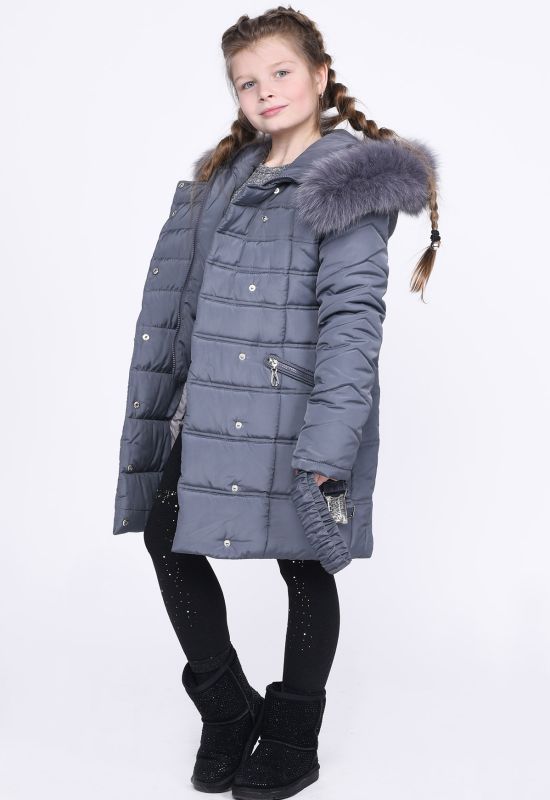 Детская зимняя куртка DT-8296-29 (графитовый)