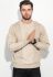 Джемпер мужской фактурный узор 50PD543 (бежевый/меланжевый)