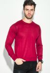 Джемпер чоловічий однотонний 50PD480 (вишневий/меланжевий)