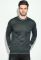 Джемпер мужской с орнаментом по ободку выреза и манжета 50PD355 (темно-серый)