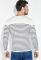 Джемпер чоловічий в смужку 138V004 (молочний/сірий)