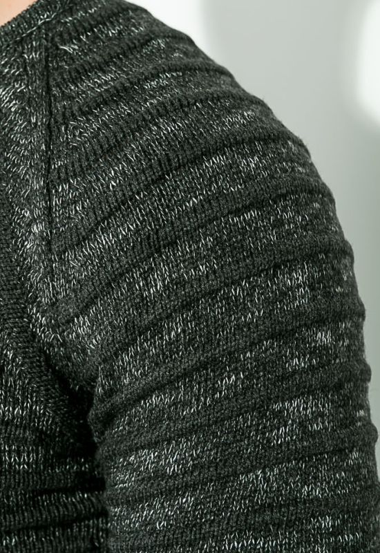 Джемпер мужской вязаный 267F026 (серый/графитовый)
