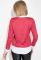 Джемпер женский с имитацией двойки 79PD5522 (красный)