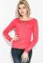Джемпер жіночий декорований змійкою на грудях 81PD967 (кораловий)
