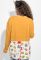 Джемпер женский двухфактурный с принтованным низом 64PD232 (желтый)