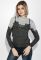 Джемпер жіночий імітація двійки 69PD966 (сірий/чорний)
