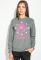 Джемпер жіночий з великим принтом та написом 85F029-1 (сірий)