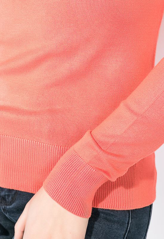 Джемпер жіночий з рюшами на плечах 81PD186 (помаранчевий)