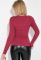 Джемпер женский с вставками на рукавах 79PD5536 (бордовый)