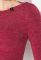 Джемпер женский с вставками на рукавах 79PD5536 (бордовый)