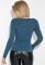 Джемпер женский с вставками на рукавах 79PD5536 (морская волна)