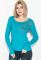 Джемпер жіночий зі стрзами 81PD9394 (бірюзовий)