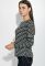 Джемпер женский в полоску приталенный 68PD103 (черный/серый)