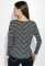 Джемпер женский в полоску приталенный 68PD103 (черный/серый)
