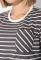 Джемпер женский в полоску с карманом 311V001 (серый/белый)
