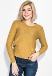 Джемпер жіночий в'язаний класичний 124V001 (гірчичний)