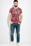Футболка 168F087 (бордовый)