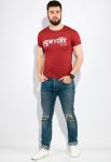 Футболка 168F089 (бордовый)