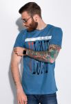 Футболка мужская из хлопка 148P113-5 (джинсовый)