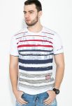 Футболка мужская принт полоски 81P0170 (белый)