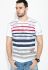 Футболка чоловіча принт смужки 81P0170 (білий)