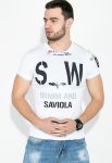 Футболка мужская принтованная 81P3080 (белый)