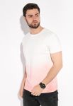 Футболка мужская с градиентом 516F128 (молочный/розовый)