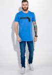 Футболка мужская с принтом 515F009 (голубой)