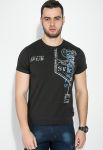 Футболка мужская с принтом 81P3020 (черный)